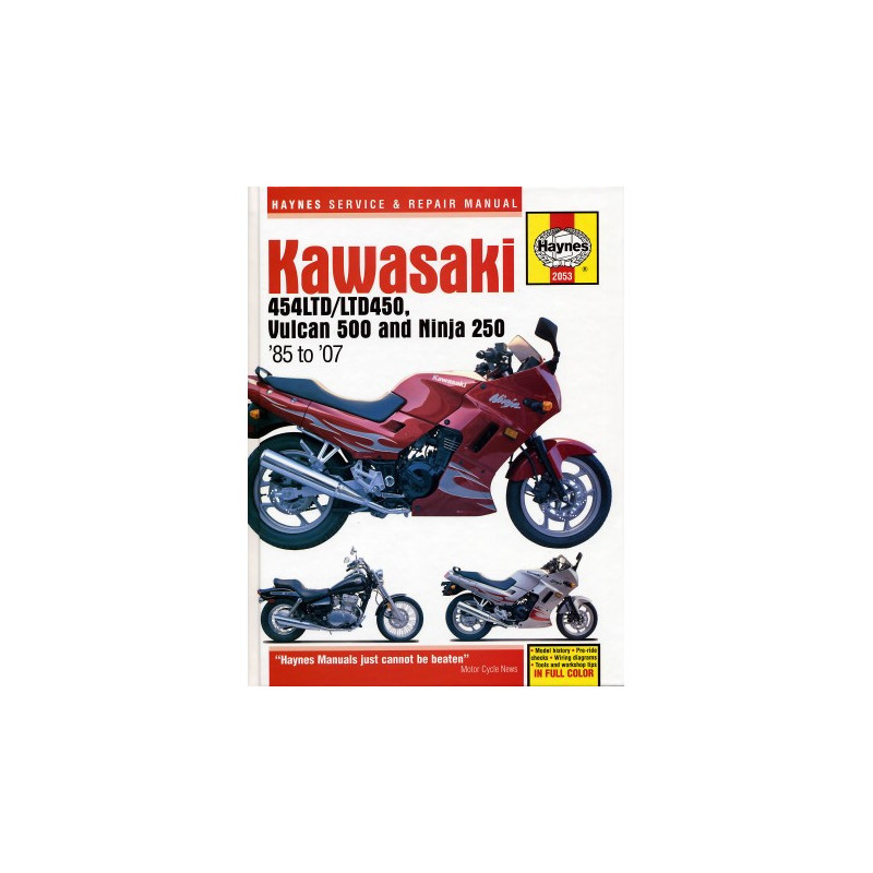 Kawasaki 454LTD/LTD450 Vulcan 500 & Ninja 250 1985 to 2007