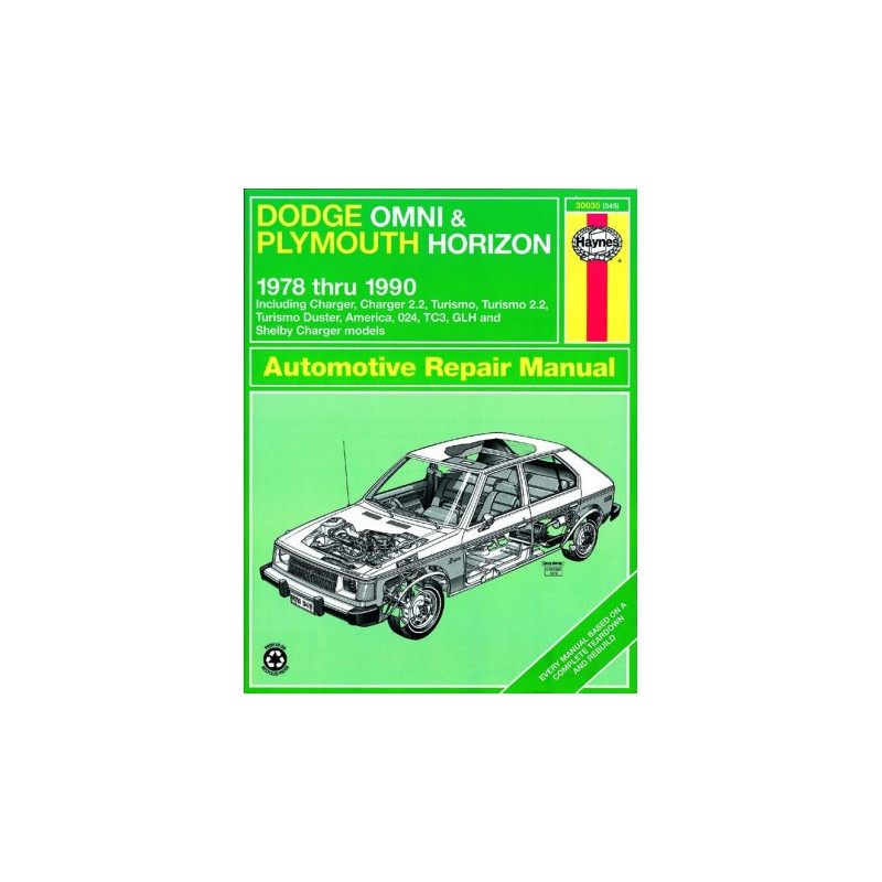 Dodge Omni and Plymouth Horizon Haynes Repair Manual for 1978 thru 1990