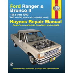 Ford Ranger & Bronco II Haynes Repair Manual covering all models 2WD and 4WD with a gasoline engine for 1983 thru 1