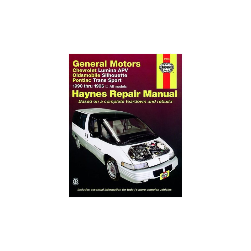 General Motors Haynes Repair Manual covering the Chevrolet Lumina APV Oldsmobile Silhouette and Pontiac Trans Sport