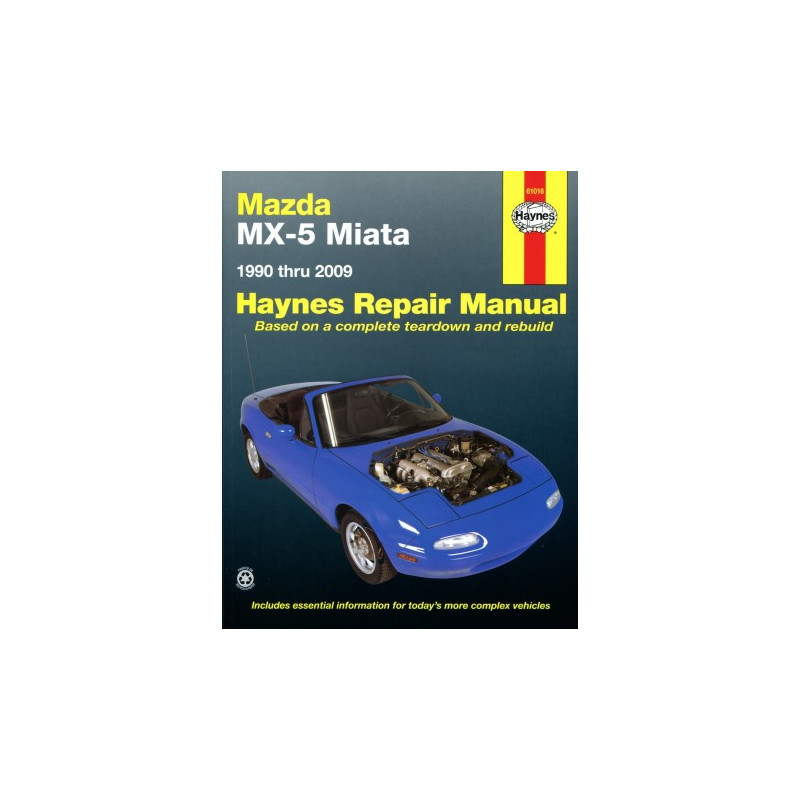 Mazda MX-5 Miata Haynes Repair Manual covering all Mazda MX-5 Miata models for 1990 thru 2014