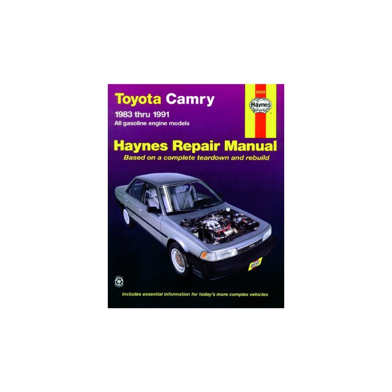 Toyota Camry Haynes Repair Manual covering all gasoline models of 1983 thru 1991