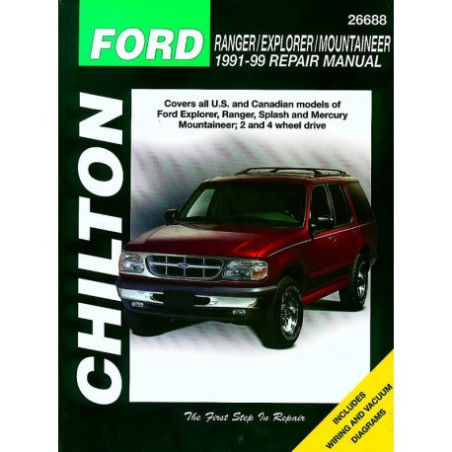 Ford Ranger/Explorer/Mountaineer Chilton Repair Manual for 1991-99 covering all models of Ford Ranger Explorer Spla