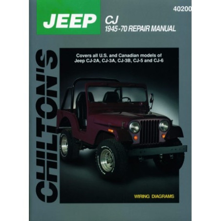 Jeep Chilton Repair Manual for 1945-70 covering all models of Jeep CJ including CJ-2A CJ-3A CJ-3B CJ-5 and CJ-6