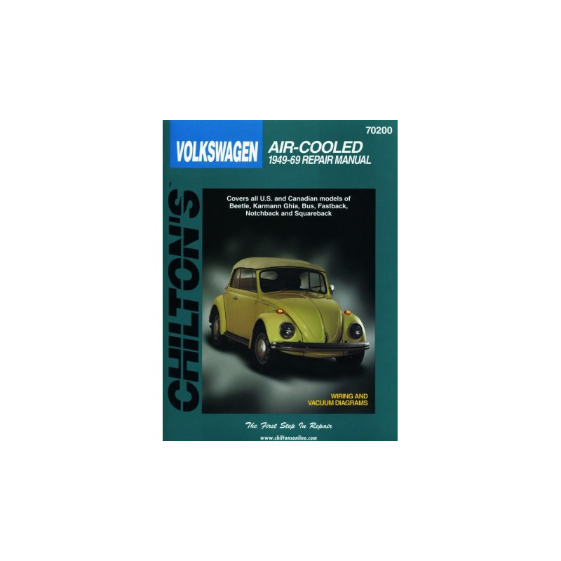 Volkswagen Air-Cooled Models Chilton Repair Manual covering Beetle Karmann Ghia Bus Fastback Notchback and Squareba