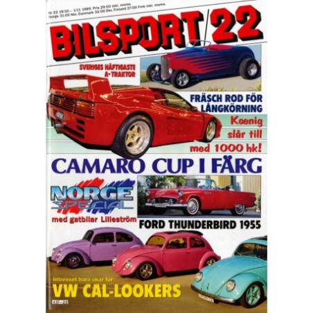 Bilsport nr 22  1989